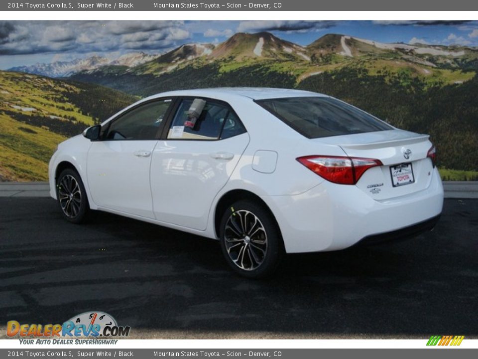 2014 Toyota Corolla S Super White / Black Photo #3