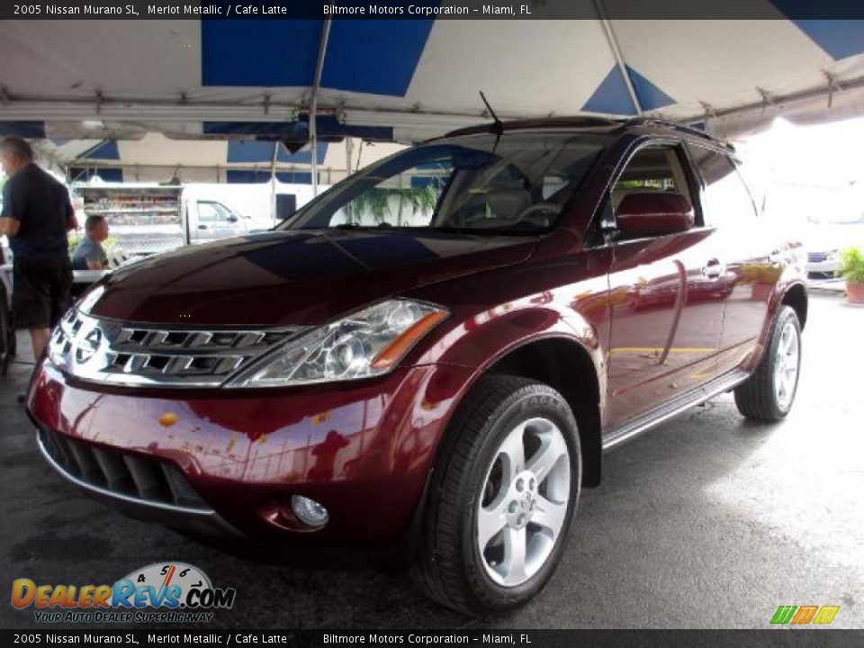 2005 Nissan Murano SL Merlot Metallic / Cafe Latte Photo #3