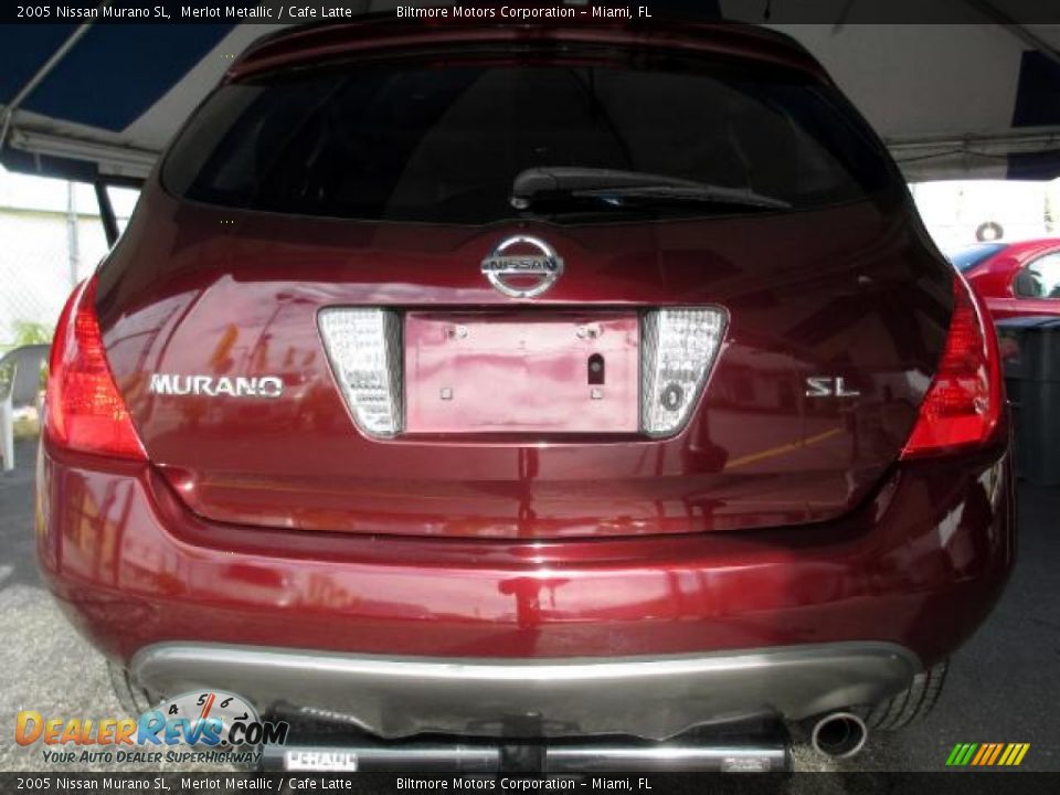 2005 Nissan Murano SL Merlot Metallic / Cafe Latte Photo #5