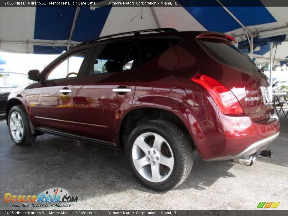 2005 Nissan Murano SL Merlot Metallic / Cafe Latte Photo #6