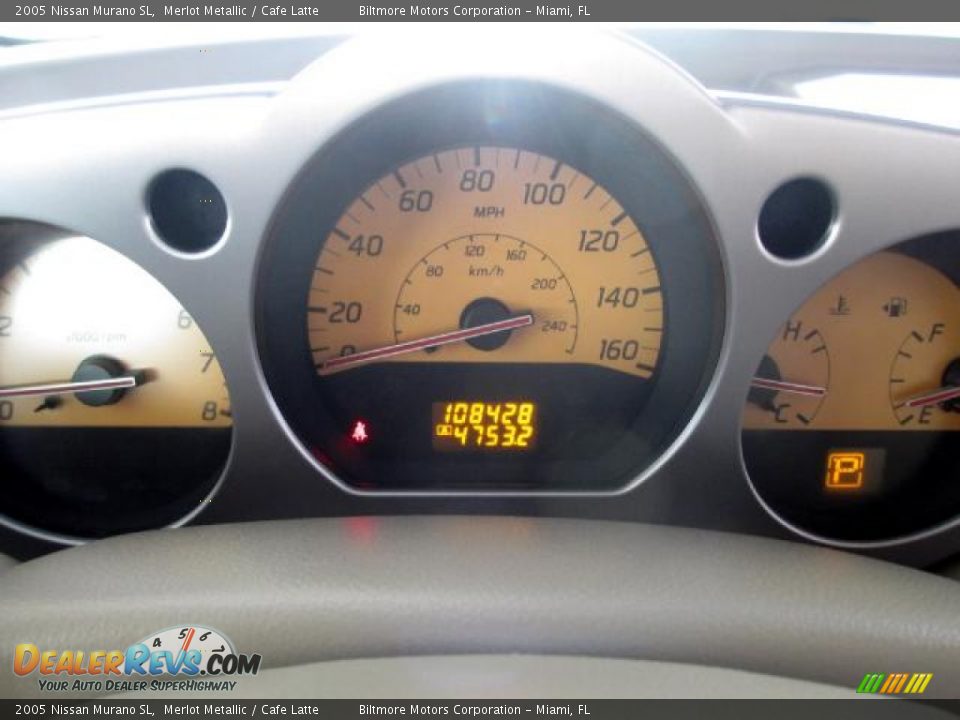 2005 Nissan Murano SL Merlot Metallic / Cafe Latte Photo #19