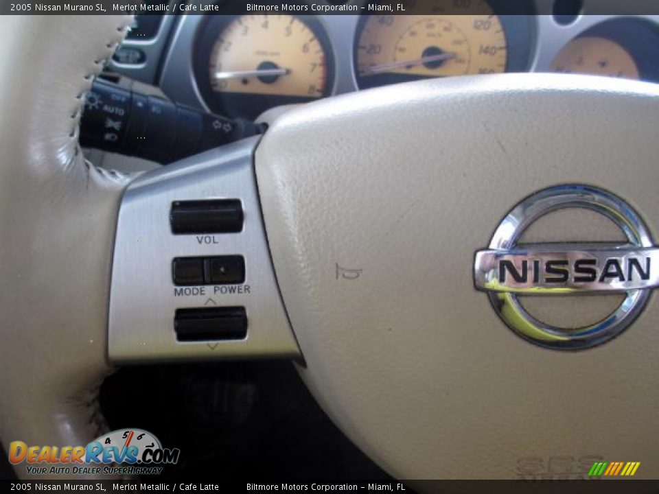 2005 Nissan Murano SL Merlot Metallic / Cafe Latte Photo #22