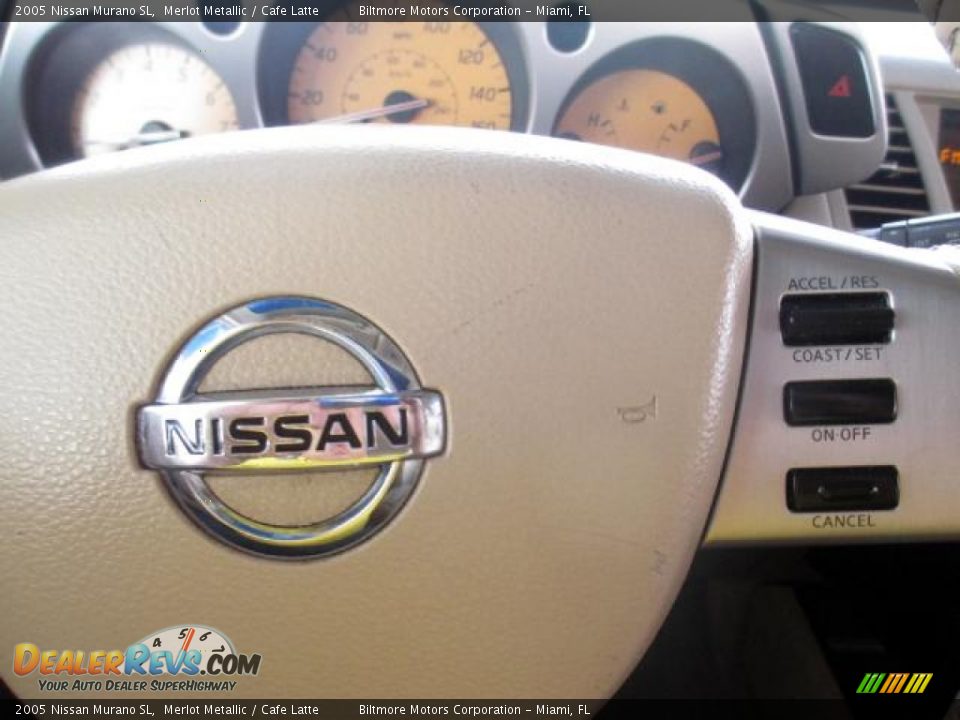2005 Nissan Murano SL Merlot Metallic / Cafe Latte Photo #23