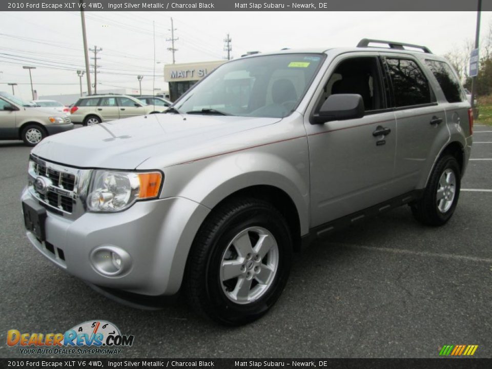 2010 Ford Escape XLT V6 4WD Ingot Silver Metallic / Charcoal Black Photo #2