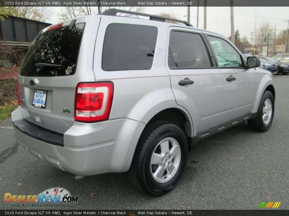 2010 Ford Escape XLT V6 4WD Ingot Silver Metallic / Charcoal Black Photo #6