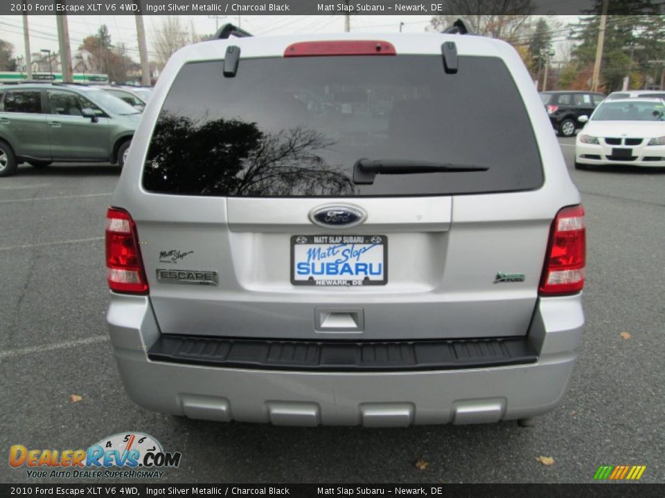 2010 Ford Escape XLT V6 4WD Ingot Silver Metallic / Charcoal Black Photo #7