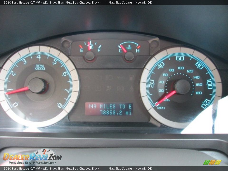 2010 Ford Escape XLT V6 4WD Ingot Silver Metallic / Charcoal Black Photo #27