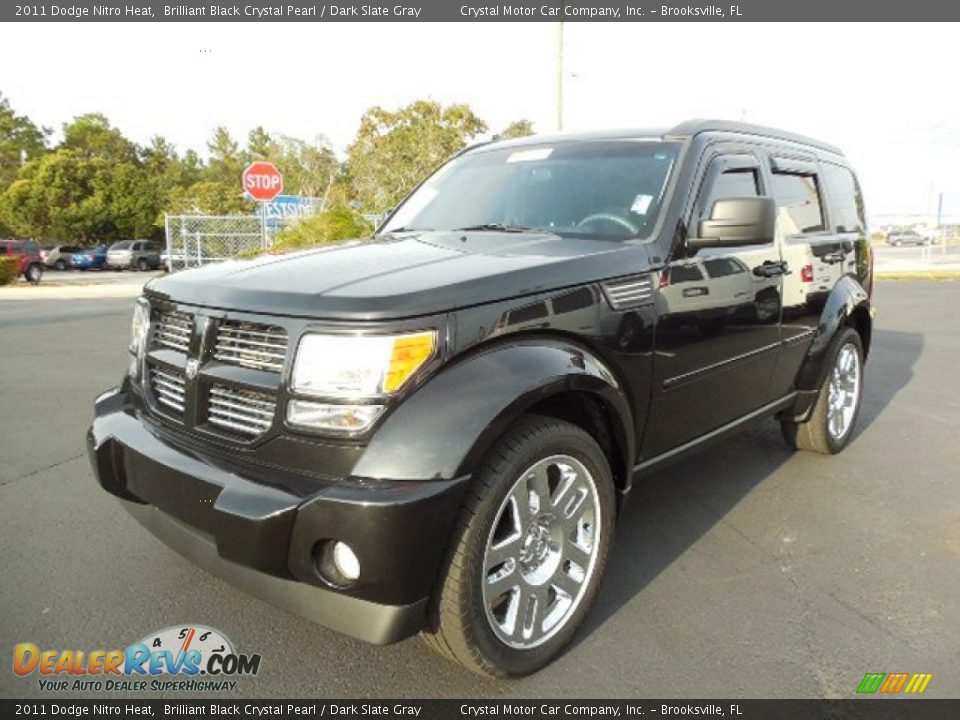 2011 Dodge Nitro Heat Brilliant Black Crystal Pearl / Dark Slate Gray Photo #1