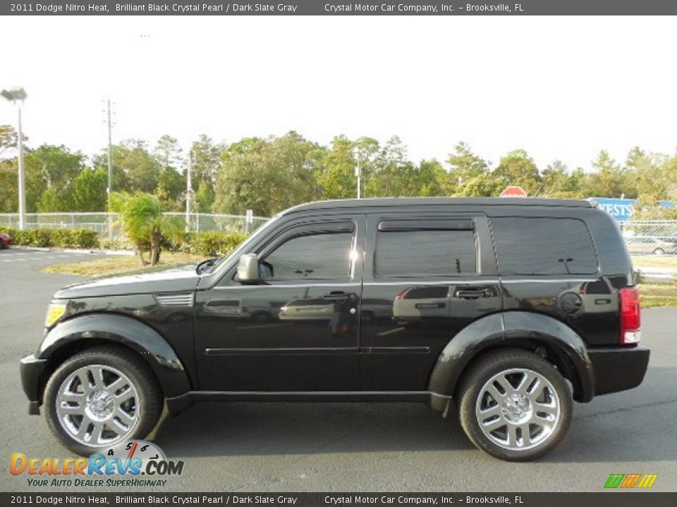 2011 Dodge Nitro Heat Brilliant Black Crystal Pearl / Dark Slate Gray Photo #2