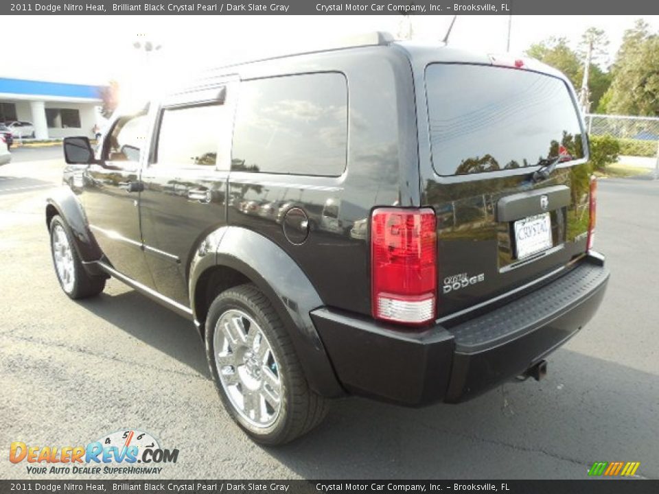 2011 Dodge Nitro Heat Brilliant Black Crystal Pearl / Dark Slate Gray Photo #3