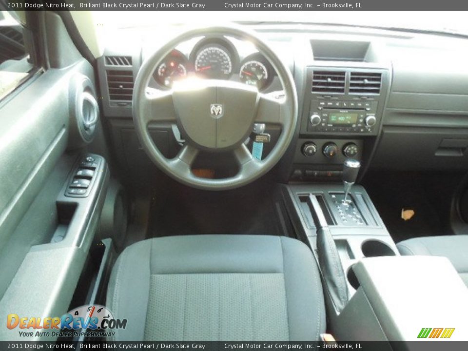 2011 Dodge Nitro Heat Brilliant Black Crystal Pearl / Dark Slate Gray Photo #6