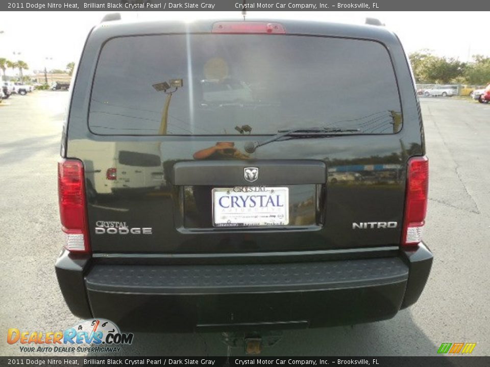 2011 Dodge Nitro Heat Brilliant Black Crystal Pearl / Dark Slate Gray Photo #8