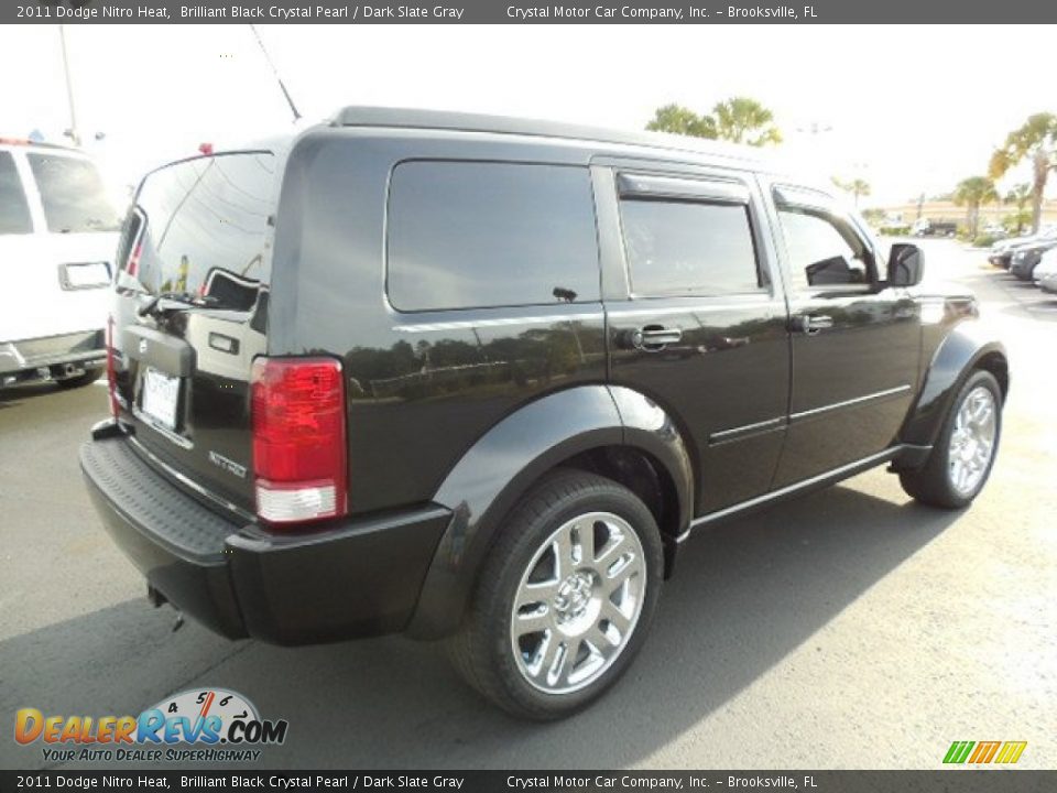 2011 Dodge Nitro Heat Brilliant Black Crystal Pearl / Dark Slate Gray Photo #9