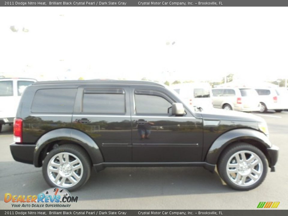 2011 Dodge Nitro Heat Brilliant Black Crystal Pearl / Dark Slate Gray Photo #10