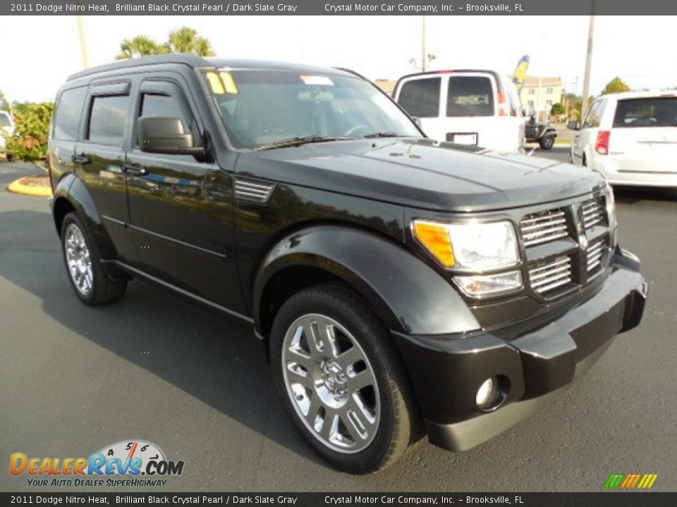 2011 Dodge Nitro Heat Brilliant Black Crystal Pearl / Dark Slate Gray Photo #11