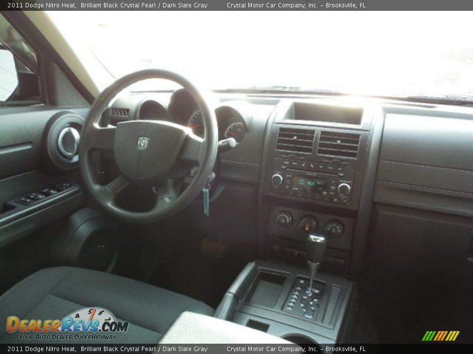 2011 Dodge Nitro Heat Brilliant Black Crystal Pearl / Dark Slate Gray Photo #12