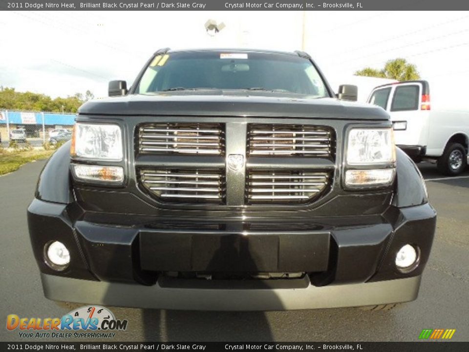 2011 Dodge Nitro Heat Brilliant Black Crystal Pearl / Dark Slate Gray Photo #14