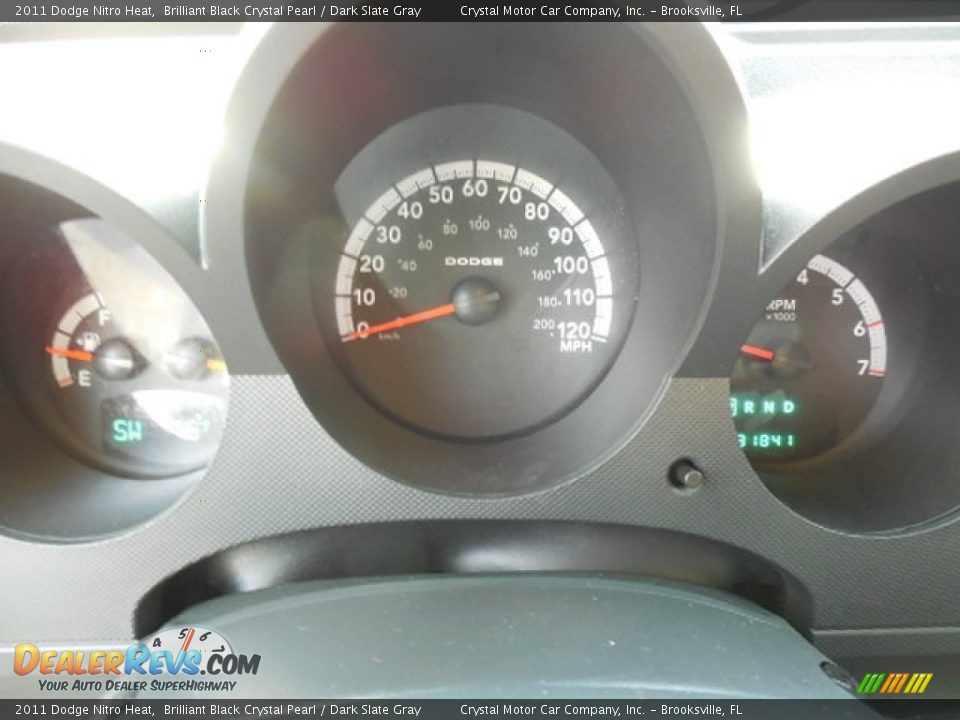 2011 Dodge Nitro Heat Brilliant Black Crystal Pearl / Dark Slate Gray Photo #19