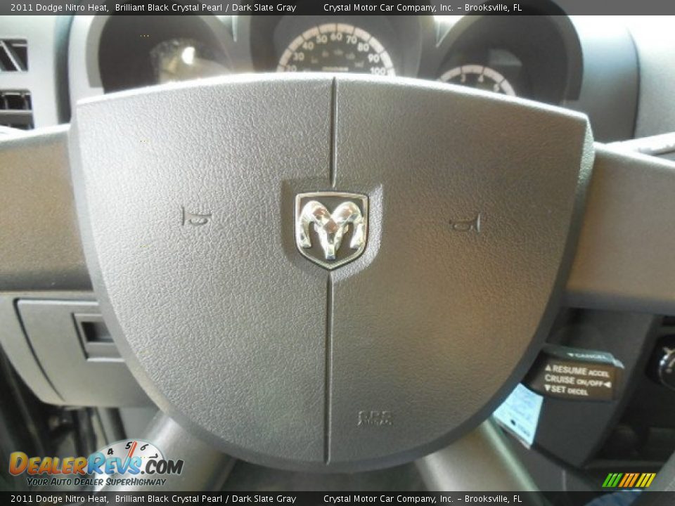 2011 Dodge Nitro Heat Brilliant Black Crystal Pearl / Dark Slate Gray Photo #22