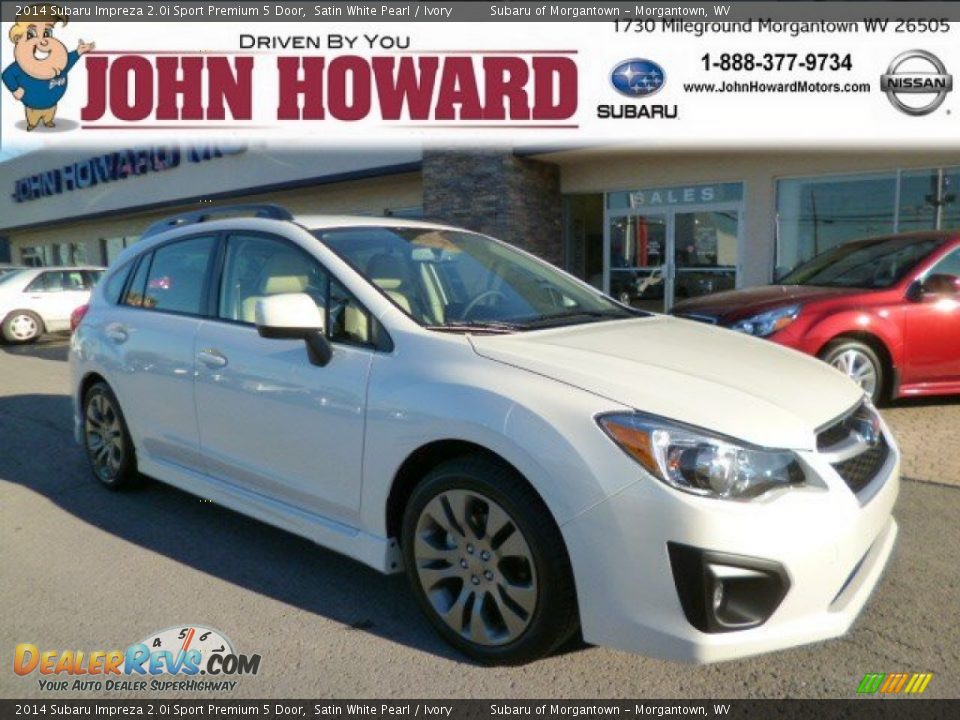 2014 Subaru Impreza 2.0i Sport Premium 5 Door Satin White Pearl / Ivory Photo #1