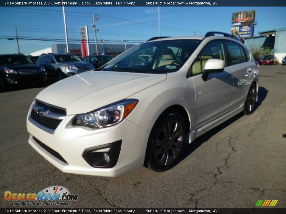 2014 Subaru Impreza 2.0i Sport Premium 5 Door Satin White Pearl / Ivory Photo #3