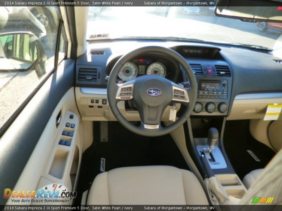 2014 Subaru Impreza 2.0i Sport Premium 5 Door Satin White Pearl / Ivory Photo #14