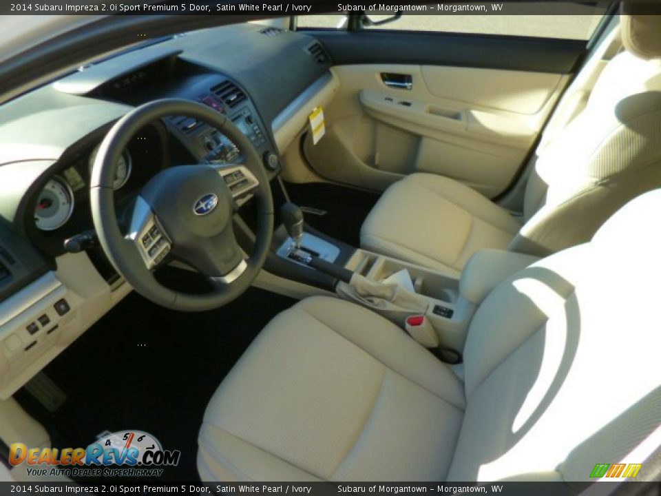 2014 Subaru Impreza 2.0i Sport Premium 5 Door Satin White Pearl / Ivory Photo #16