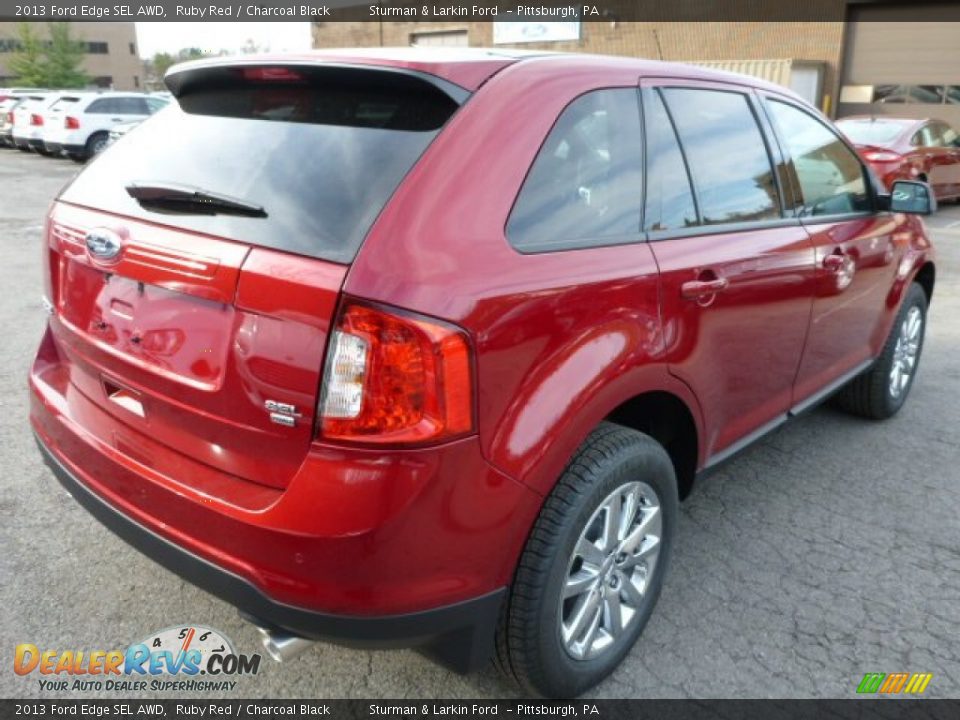 2013 Ford Edge SEL AWD Ruby Red / Charcoal Black Photo #2