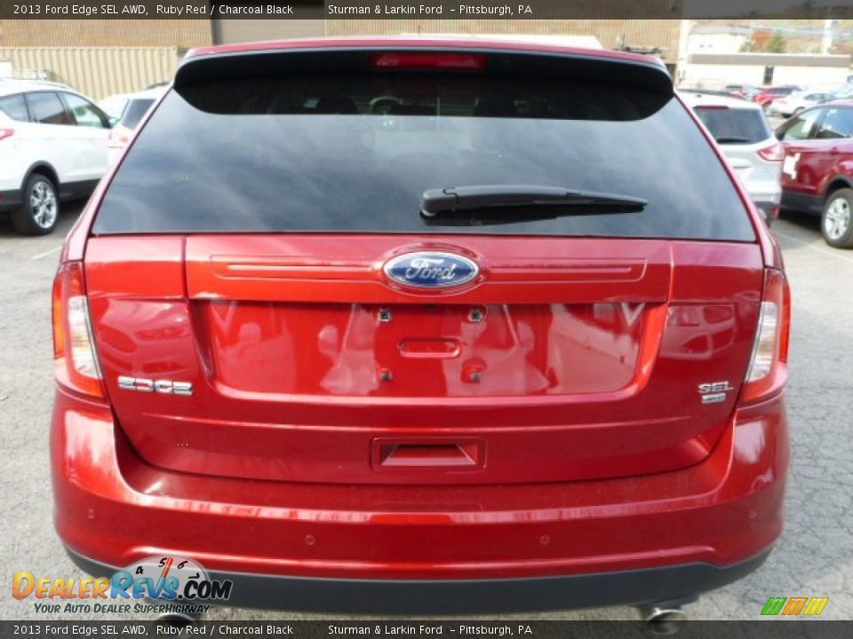 2013 Ford Edge SEL AWD Ruby Red / Charcoal Black Photo #3