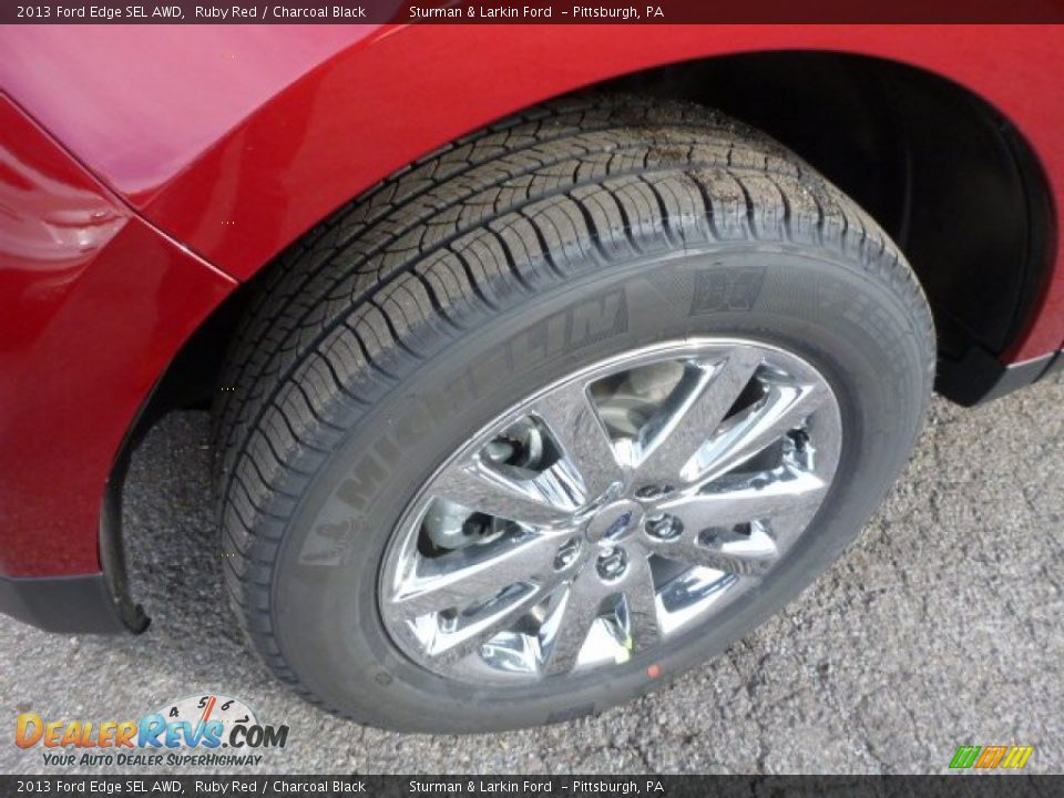 2013 Ford Edge SEL AWD Ruby Red / Charcoal Black Photo #7