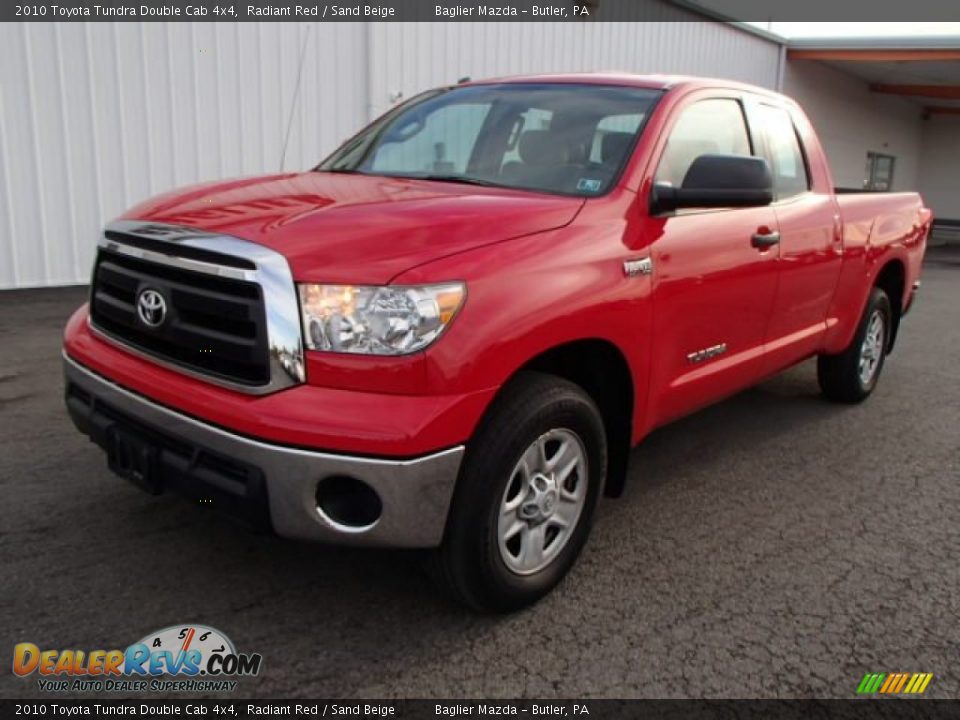2010 Toyota Tundra Double Cab 4x4 Radiant Red / Sand Beige Photo #2