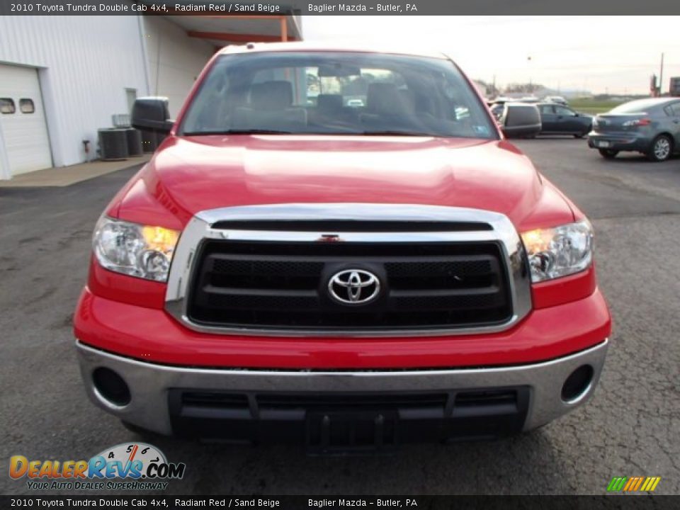 2010 Toyota Tundra Double Cab 4x4 Radiant Red / Sand Beige Photo #3
