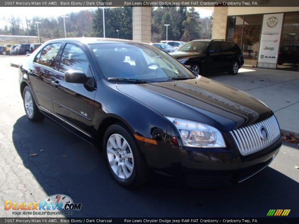 2007 Mercury Milan V6 AWD Black Ebony / Dark Charcoal Photo #2