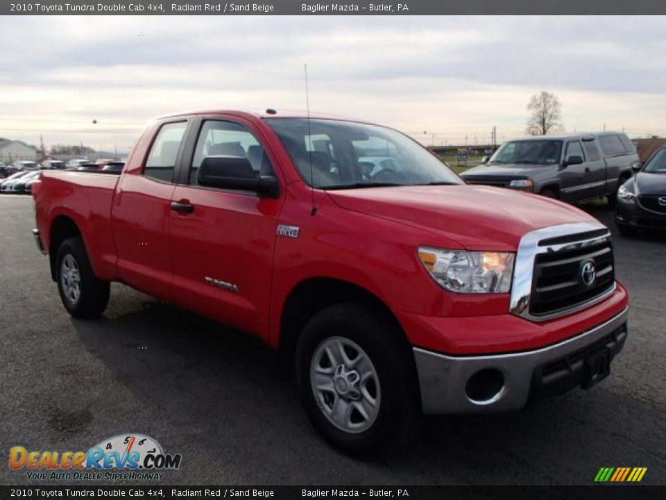 2010 Toyota Tundra Double Cab 4x4 Radiant Red / Sand Beige Photo #4
