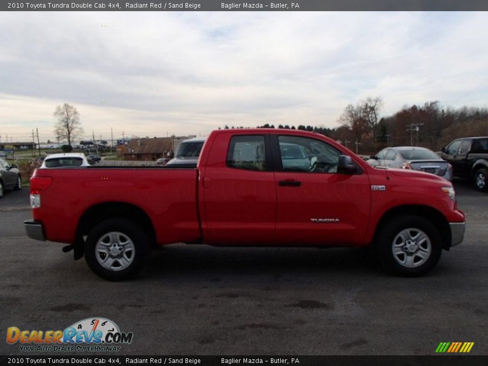 2010 Toyota Tundra Double Cab 4x4 Radiant Red / Sand Beige Photo #5