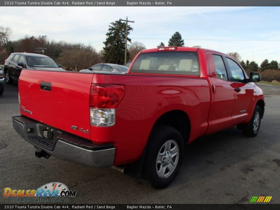 2010 Toyota Tundra Double Cab 4x4 Radiant Red / Sand Beige Photo #6