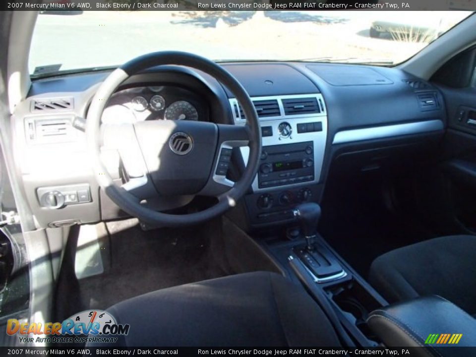 2007 Mercury Milan V6 AWD Black Ebony / Dark Charcoal Photo #14
