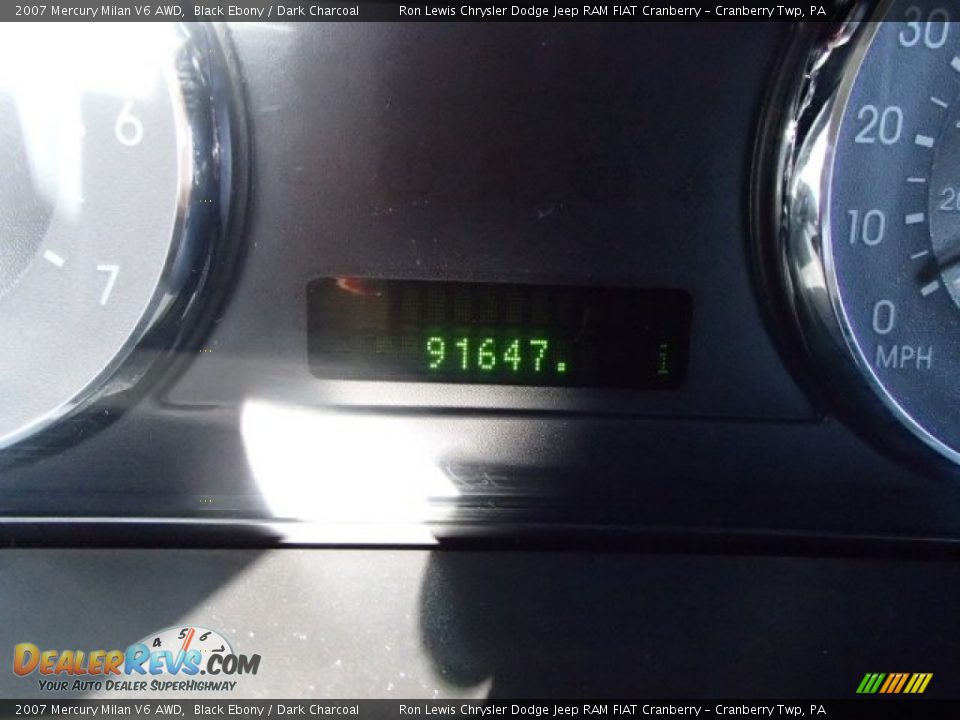 2007 Mercury Milan V6 AWD Black Ebony / Dark Charcoal Photo #19