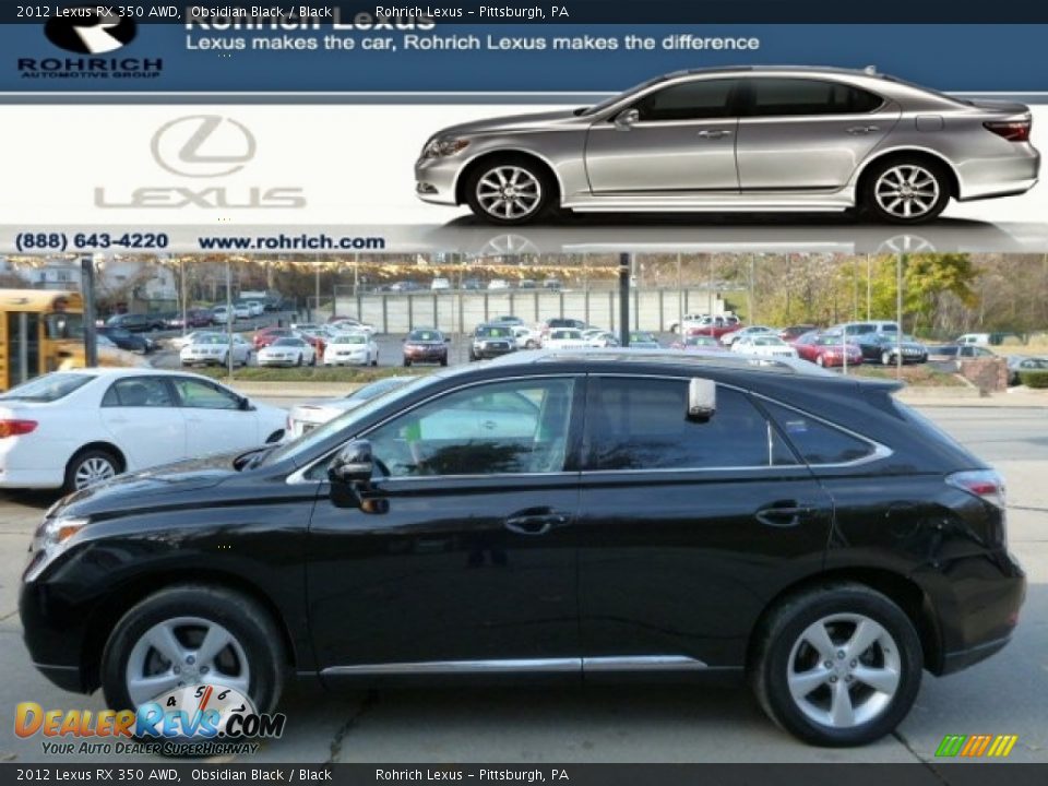 2012 Lexus RX 350 AWD Obsidian Black / Black Photo #1