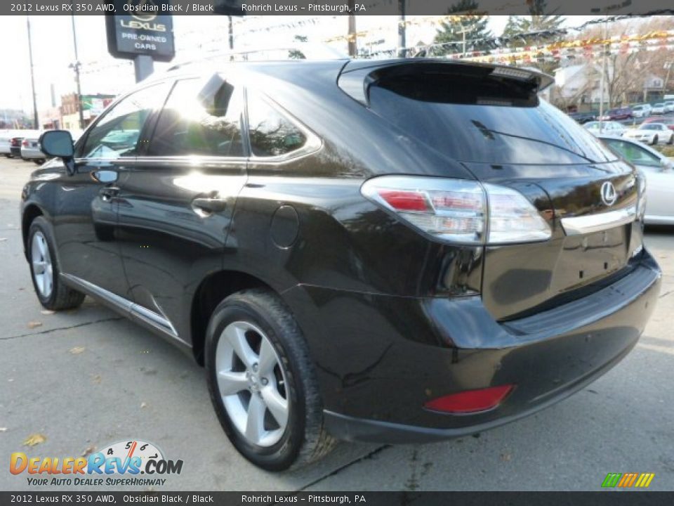 2012 Lexus RX 350 AWD Obsidian Black / Black Photo #2