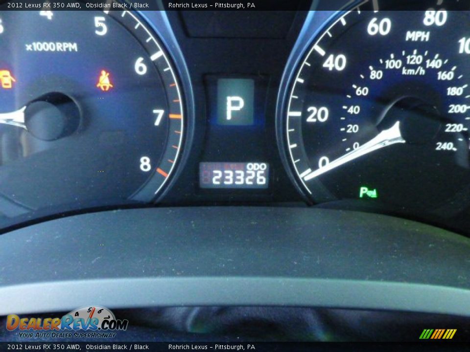 2012 Lexus RX 350 AWD Obsidian Black / Black Photo #8