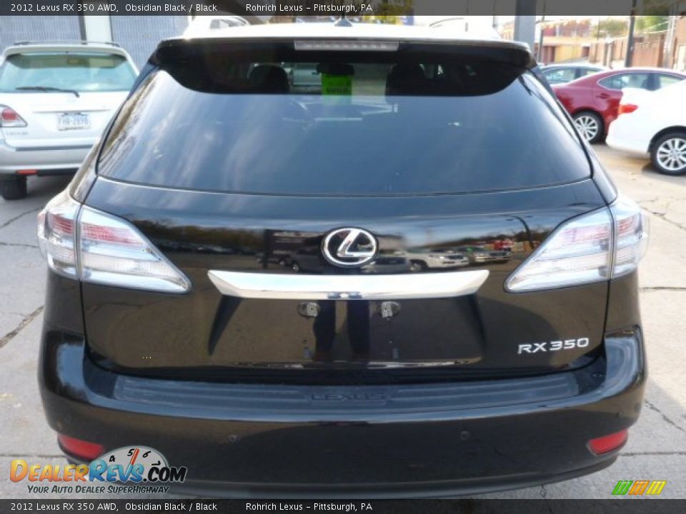 2012 Lexus RX 350 AWD Obsidian Black / Black Photo #9