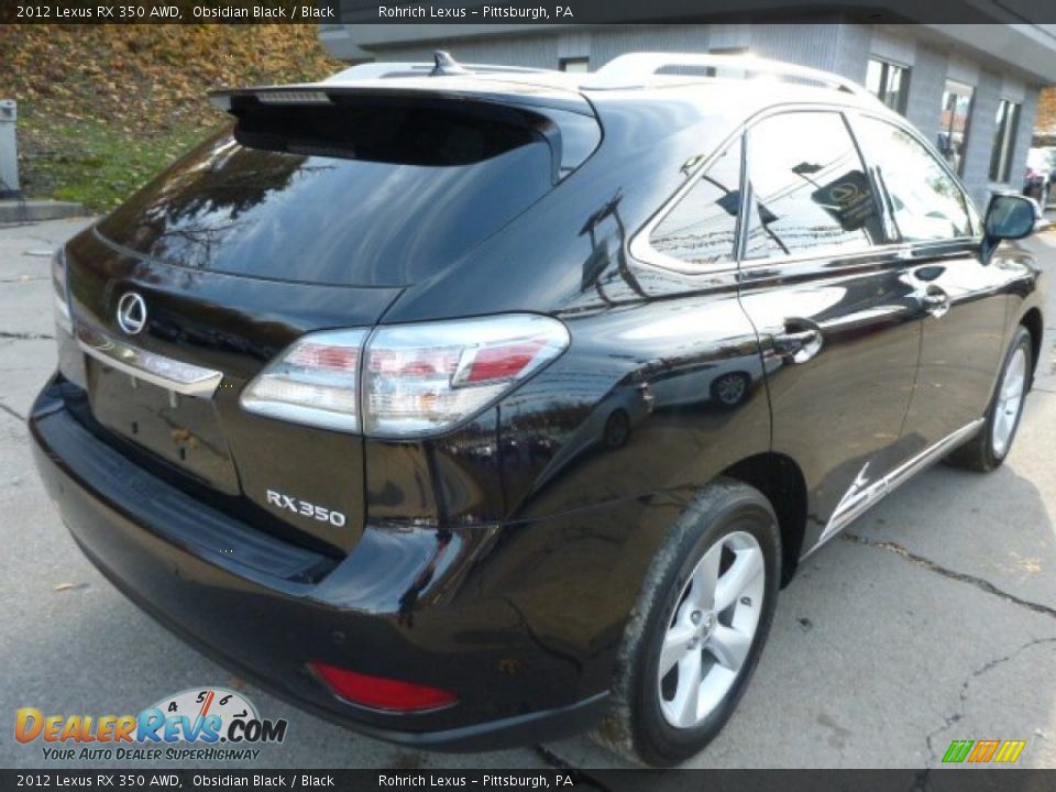 2012 Lexus RX 350 AWD Obsidian Black / Black Photo #10