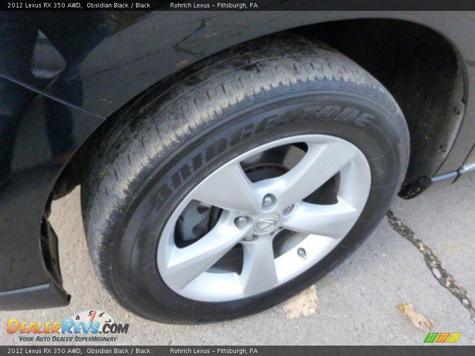 2012 Lexus RX 350 AWD Obsidian Black / Black Photo #12
