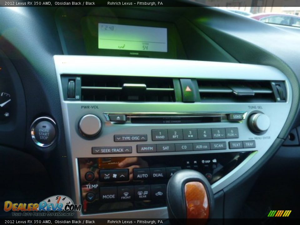 2012 Lexus RX 350 AWD Obsidian Black / Black Photo #19