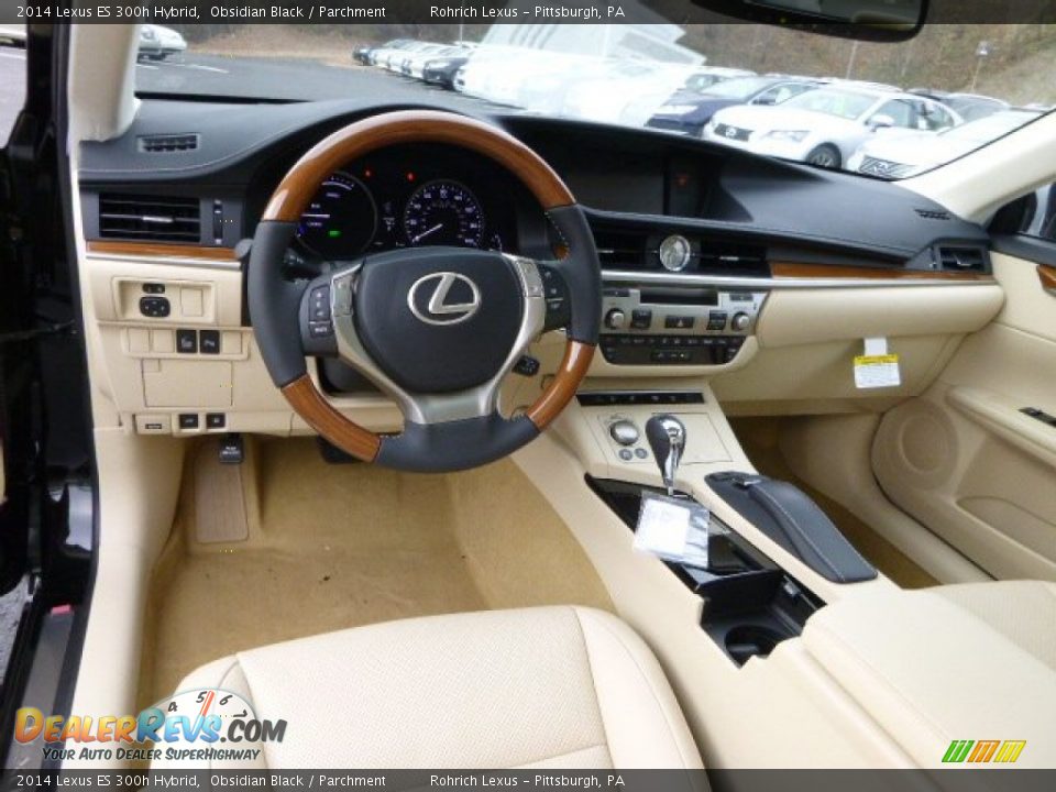 Parchment Interior - 2014 Lexus ES 300h Hybrid Photo #12