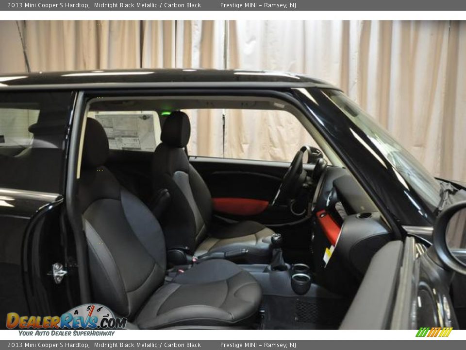 2013 Mini Cooper S Hardtop Midnight Black Metallic / Carbon Black Photo #7