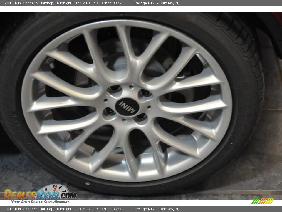 2013 Mini Cooper S Hardtop Midnight Black Metallic / Carbon Black Photo #21