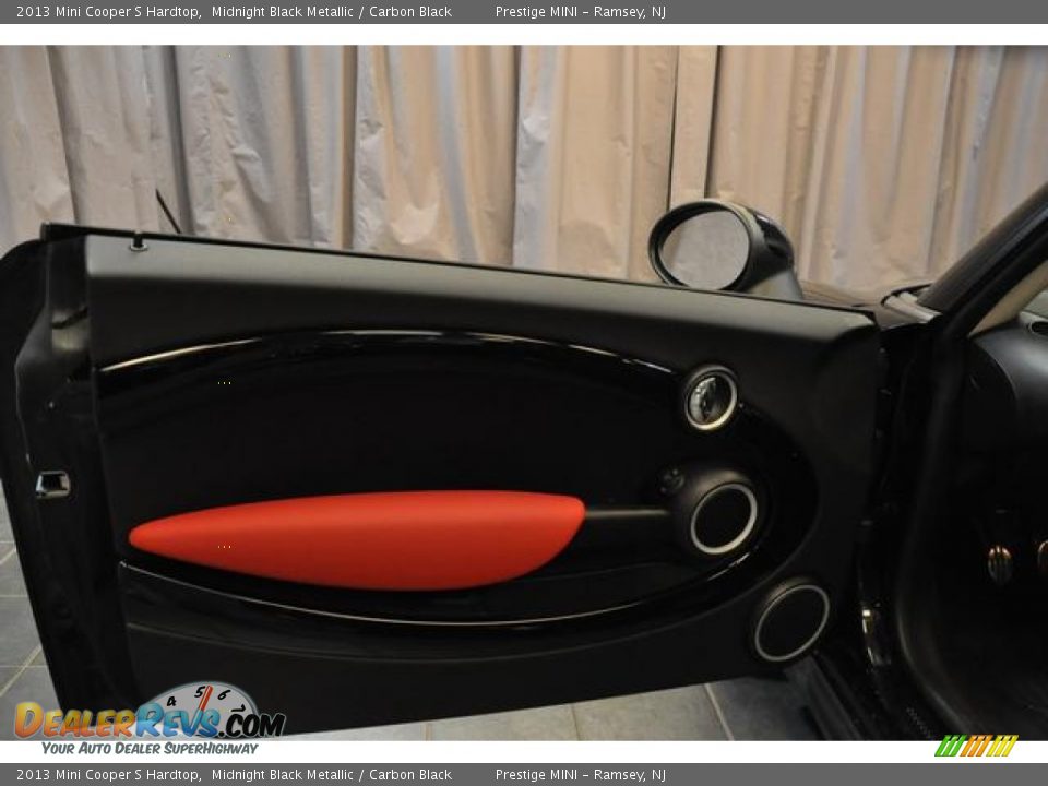 2013 Mini Cooper S Hardtop Midnight Black Metallic / Carbon Black Photo #22