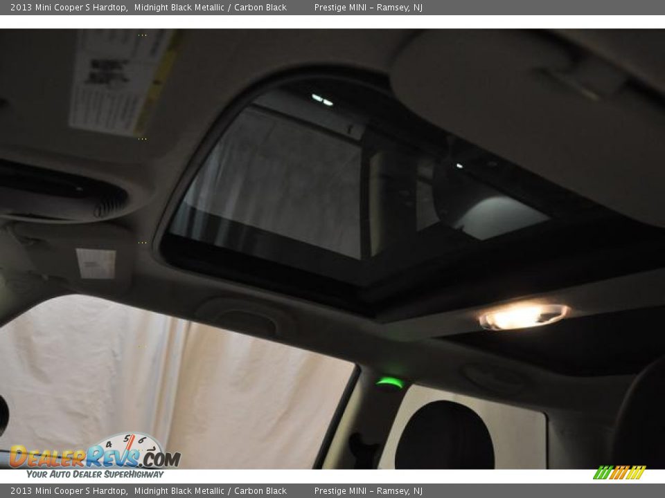 2013 Mini Cooper S Hardtop Midnight Black Metallic / Carbon Black Photo #27
